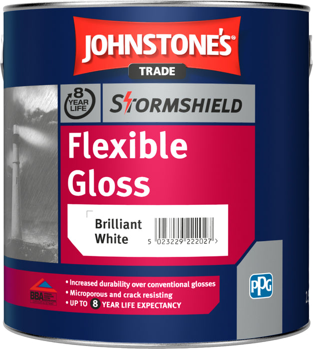 Johnstones 2.5ltr Stormshield Flexible Gloss Brilliant White
