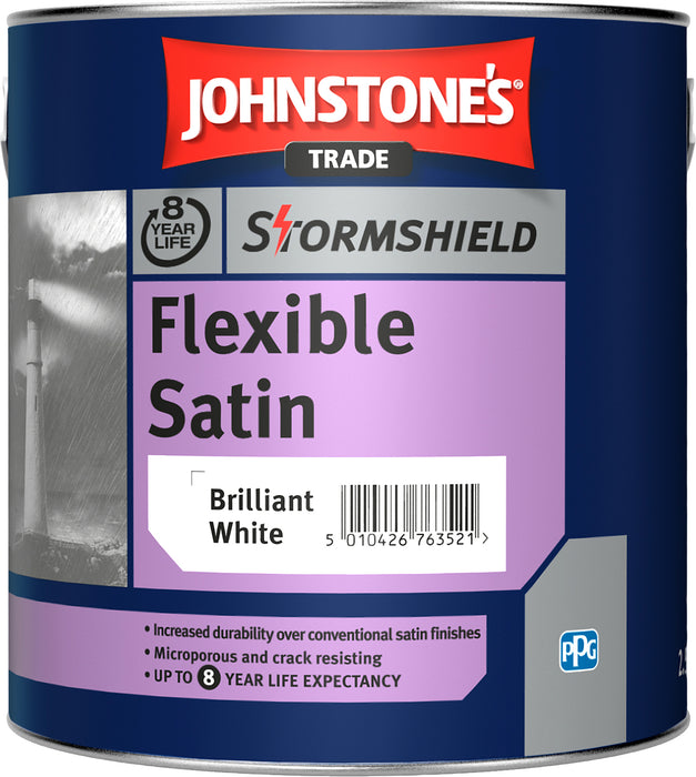 Johnstones 2.5ltr Stormshield Flexible Satin Brilliant White