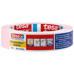Tesa 4333 Pink Precision Masking Tape Sensitive 1" / 25mm