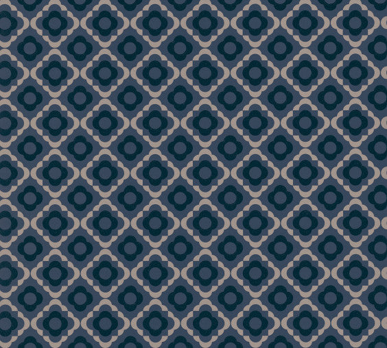 Paint Library Wallpaper Quatrefoil Plimsoll