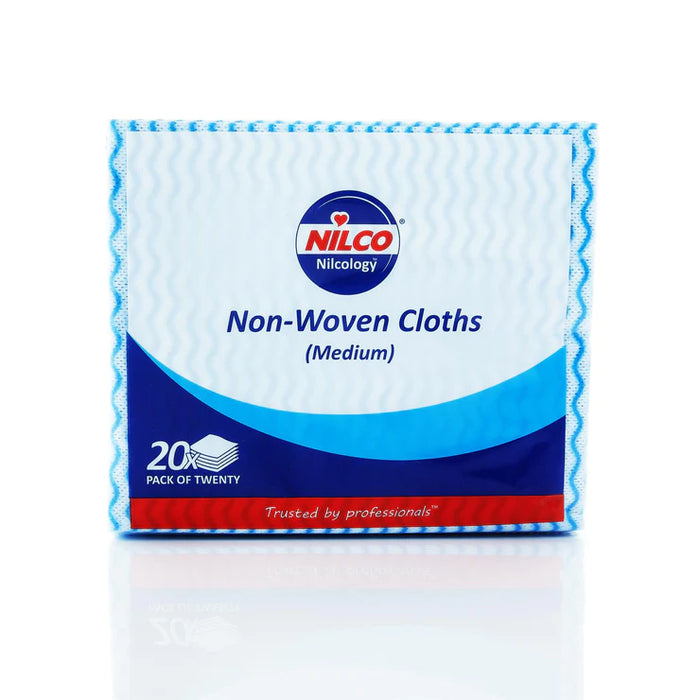 Nilco Non- Woven Cloths Medium Pack of 20x Blue