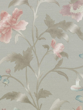 Little Greene Wallpaper China Rose French Grey Lustre