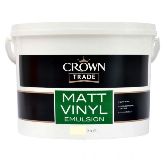 Crown Trade Matt Vinyl Emulsion 7.5ltr Magnolia