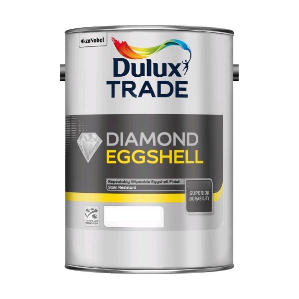 Dulux Trade Pure Brilliant White Diamond Eggshell 5lt - Paint Panda