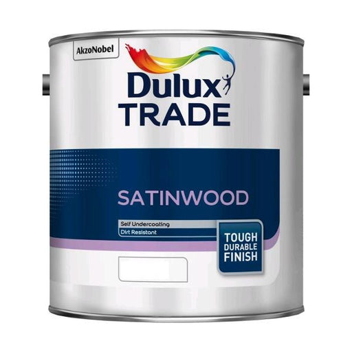 Dulux Trade Pure Brilliant White Satinwood 5lt - Paint Panda