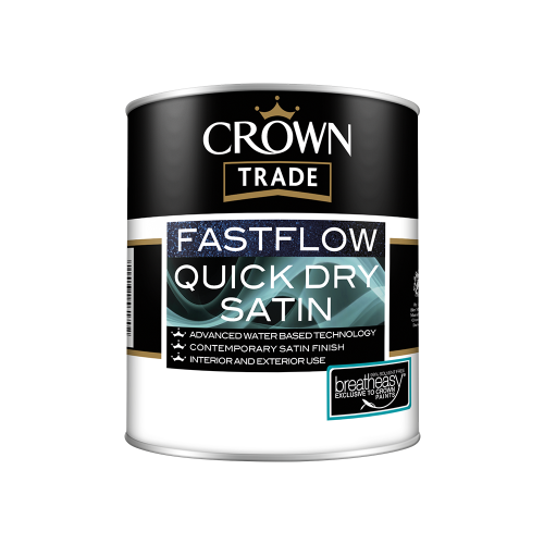 Crown Trade Fastflow Fastflow Quick Dry Satin White