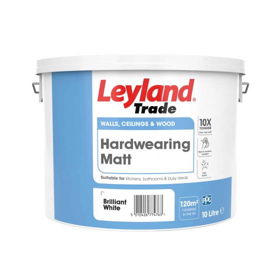 Leylands 10ltr Brilliant White Hardwearing Matt