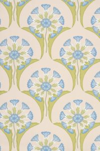 Little Greene Hencroft Wallpaper - Blue Primula