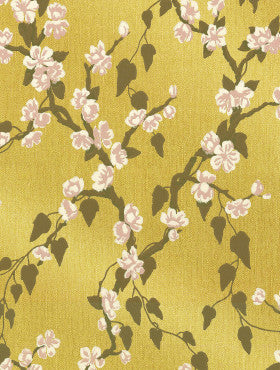 Little Greene Wallpaper Sakura Yellow Lustre