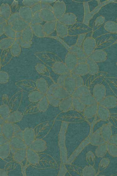 Little Greene Wallpaper Camellia Teal