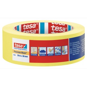 Tesa 4334 Yellow Precision Masking Tape 1.5" / 38mm