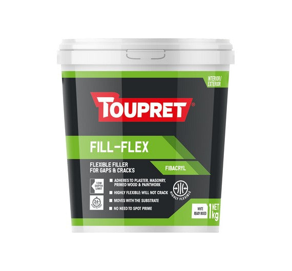 Toupret 1kg FILL-FLEX (Fibacryl, Ready Mixed, Int/Ext)