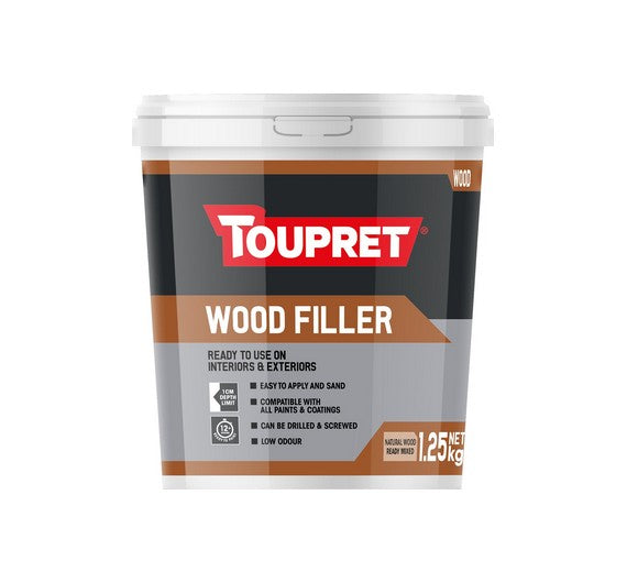 Toupret 1.25kg Ready Mixed Interior/Exterior Wood Filler