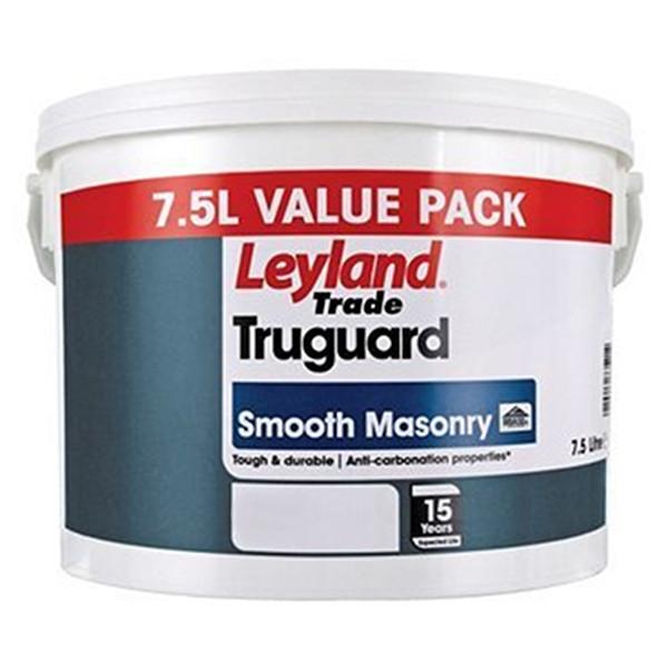 Leylands 7.5lt  Value Stretch Pack Truguard Smooth Masonry Paint Brilliant White