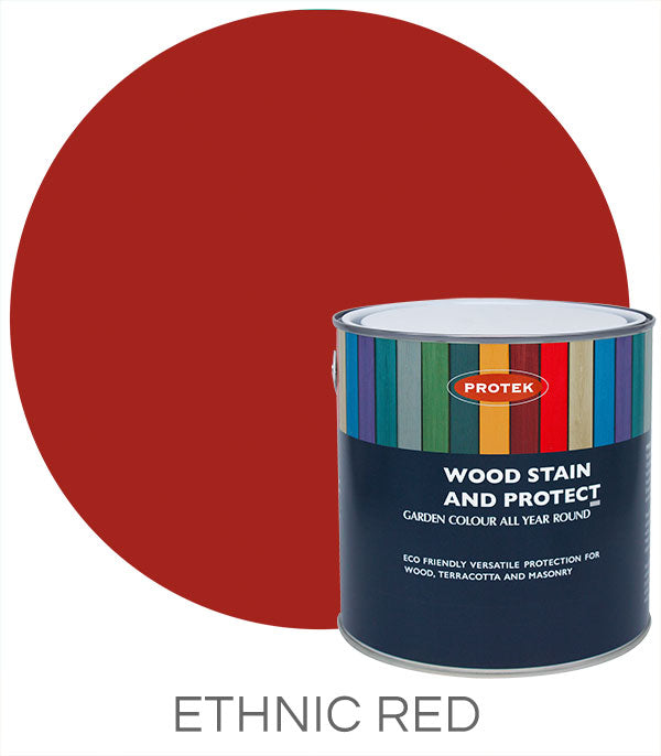 Protek Woodstain & Protect Ethnic Red 2.5ltr
