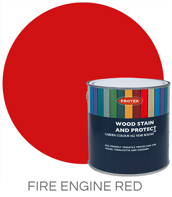 Protek Woodstain & Protect Fire Engine Red 1ltr