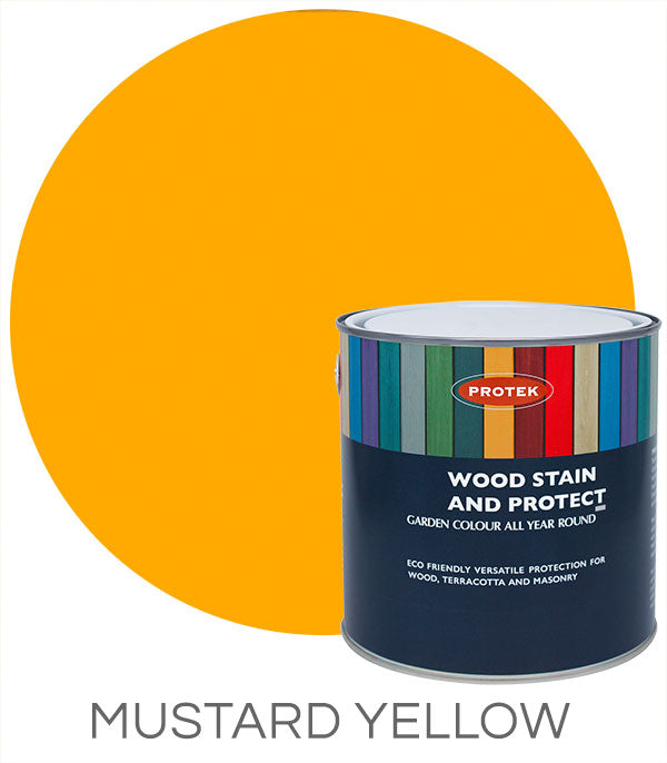 Protek Woodstain & Protect Mustard Yellow 1ltr