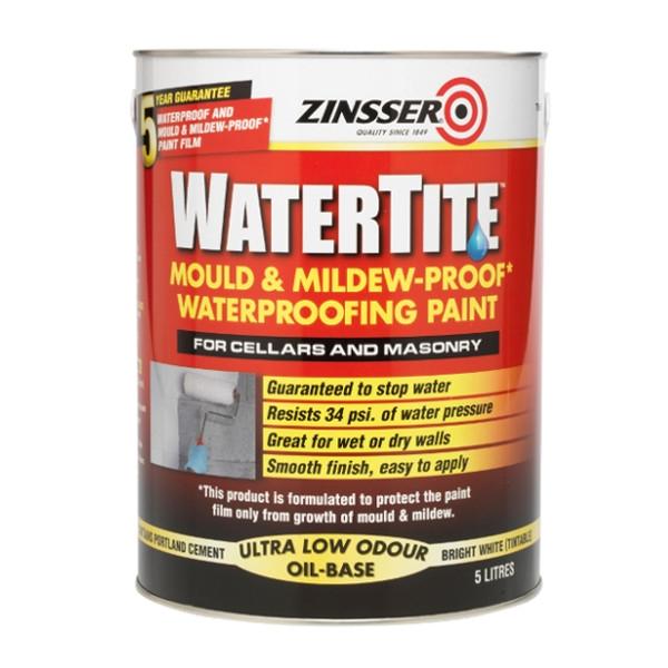 Zinsser Watertite Waterproofing Paint White — Abington Decorating